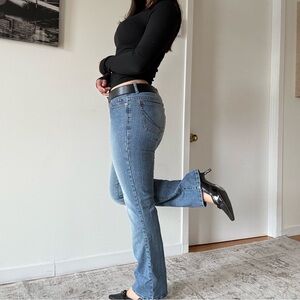Y2K Light Wash Embroidered Pocket Jeans Vintage 2000s Denim